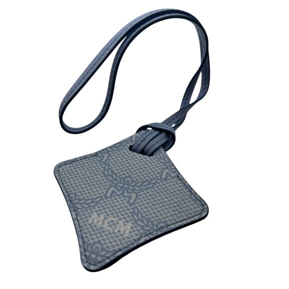 MCM Ottomar Air Tag Luggage Charm in Ancient Blue - Picture 1 of 4